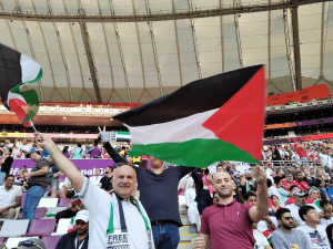 World Cup 2022: Palestinian Flags on Display At World Cup in Qatar