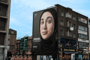 Gymshark Reveals First Ever 3D Modest Billboard Featuring Leana Deeb